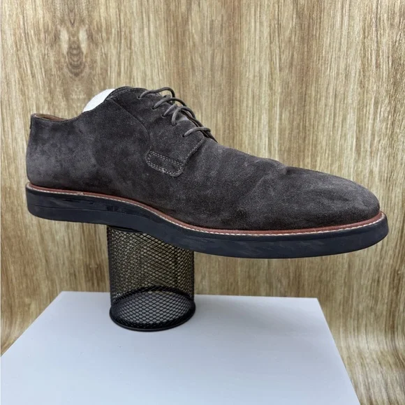 Vince Grey Suede Leather Lace Up Dress Shoes - Picture 10 of 11